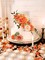 Artificial Flowers Burnt Orange Combo Box Set, 20PCS Silk Rose Peony Dahlia Faux Flowers with Stems for DIY Bridal Bouquets, Wedding Centerpieces, Baby Shower Decorations, Fall Home Party Decor